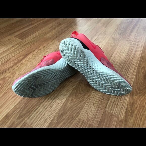 NIKE Odyssey React 2 Flyknit AH1016-800 Ember Glow/Red Running Shoes - Picture 10 of 11